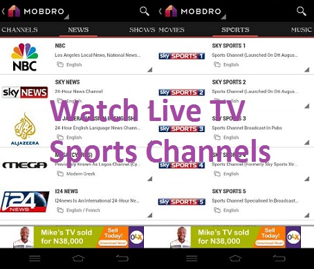 Mobdro Sports Watch Free Live Tv Sports Channels